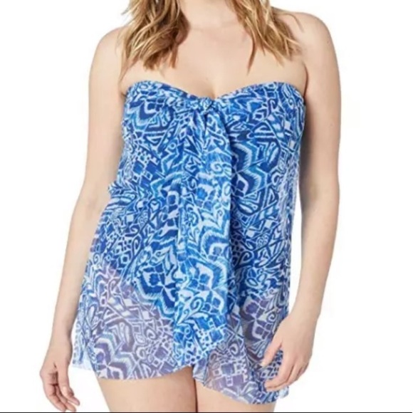 LAUREN Ralph Lauren Tribal One Piece Swimsuit - Picture 1 of 6